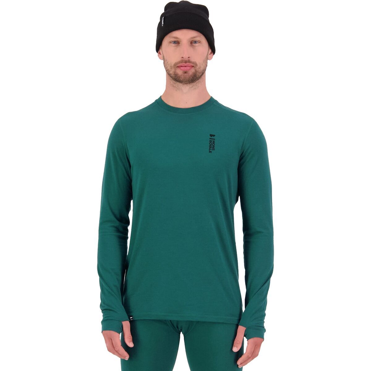 Mons Royale Cascade Merino Flex Long-Sleeve Top - Men's Evergreen, XS