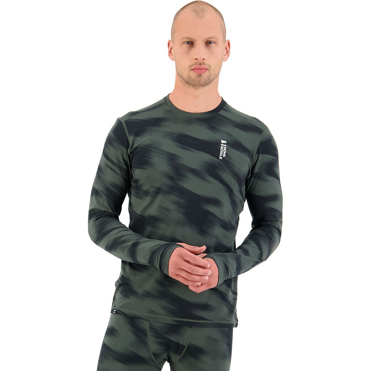 Mons Royale Cascade Merino Flex Long-Sleeve Top - Men's Rosin Motion, L