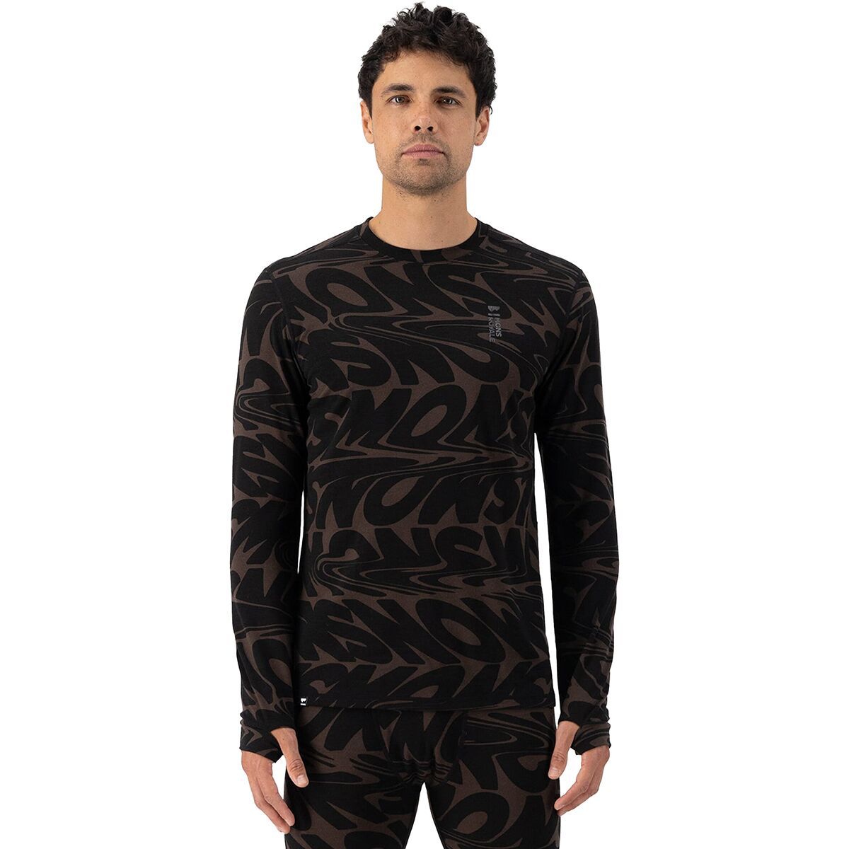 Image of Mons Royale Cascade Merino Flex Long-Sleeve Top - Men's Signal Lost Cedar, S