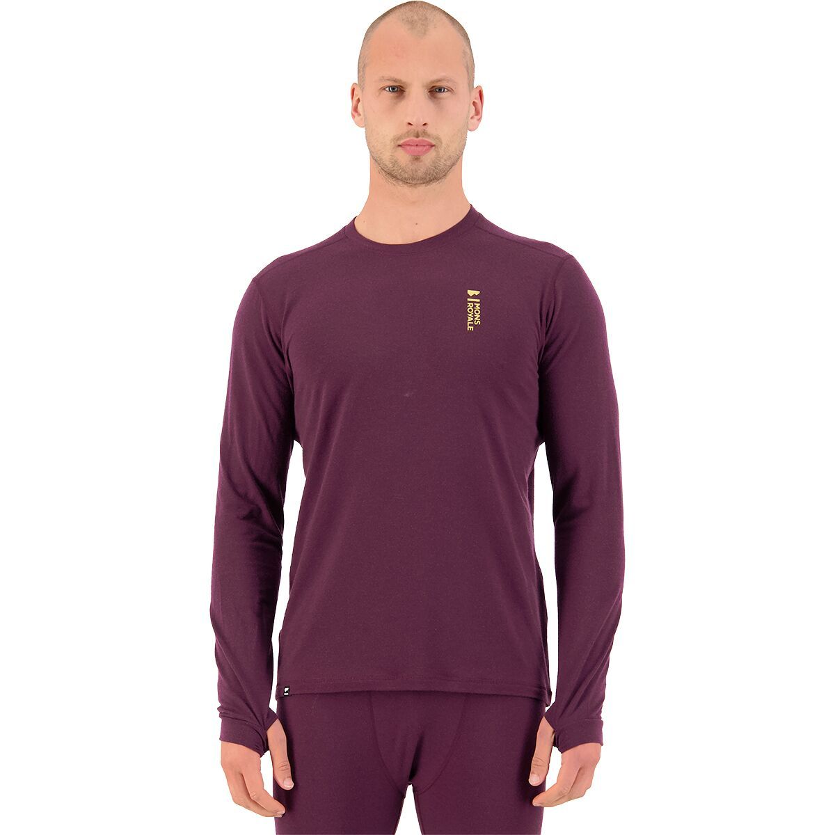 Mons Royale Cascade Merino Flex Long-Sleeve Top - Men's Wine, L