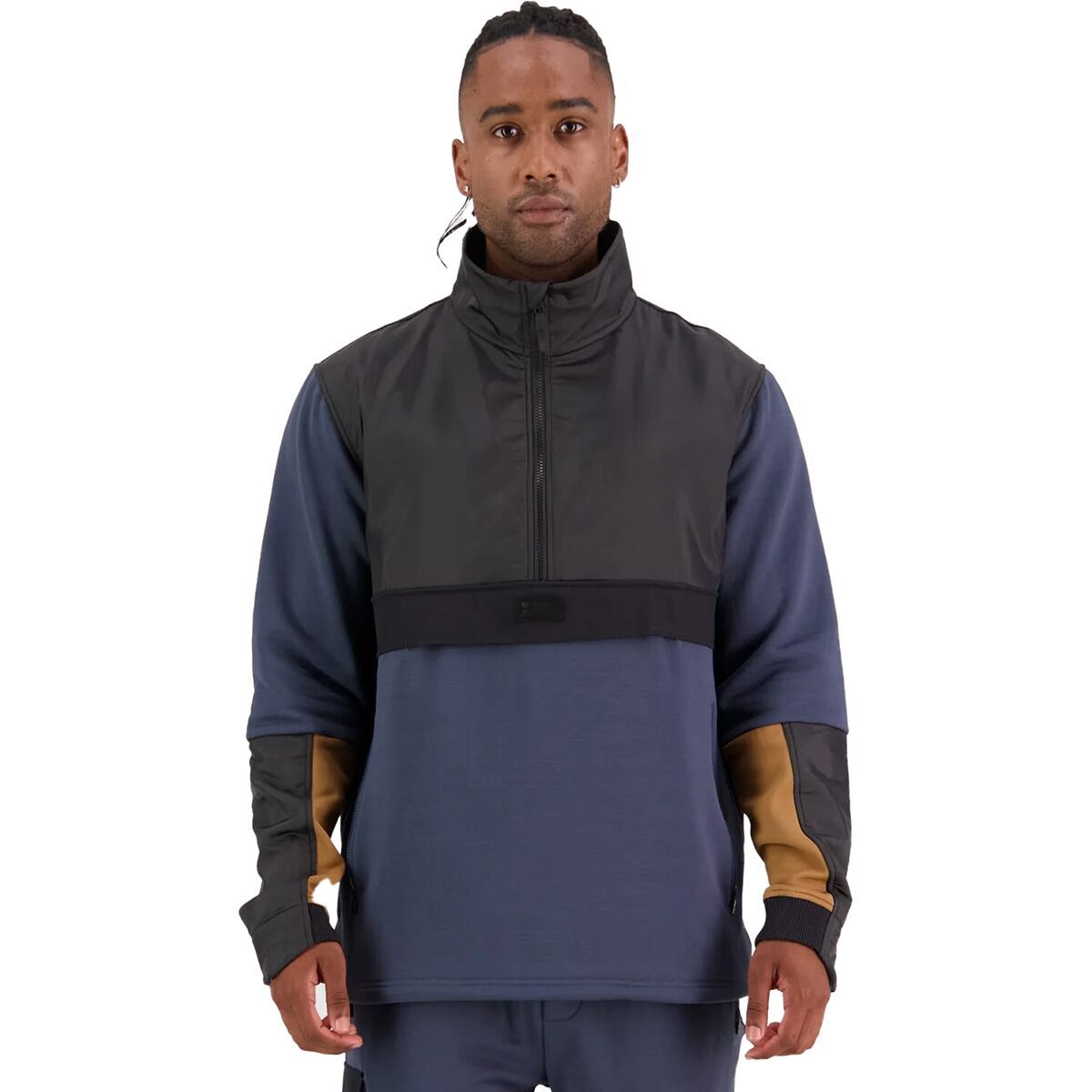 Image of Mons Royale Decade Tech Mid Hooded Jacket - Men's Midnight/Black, S