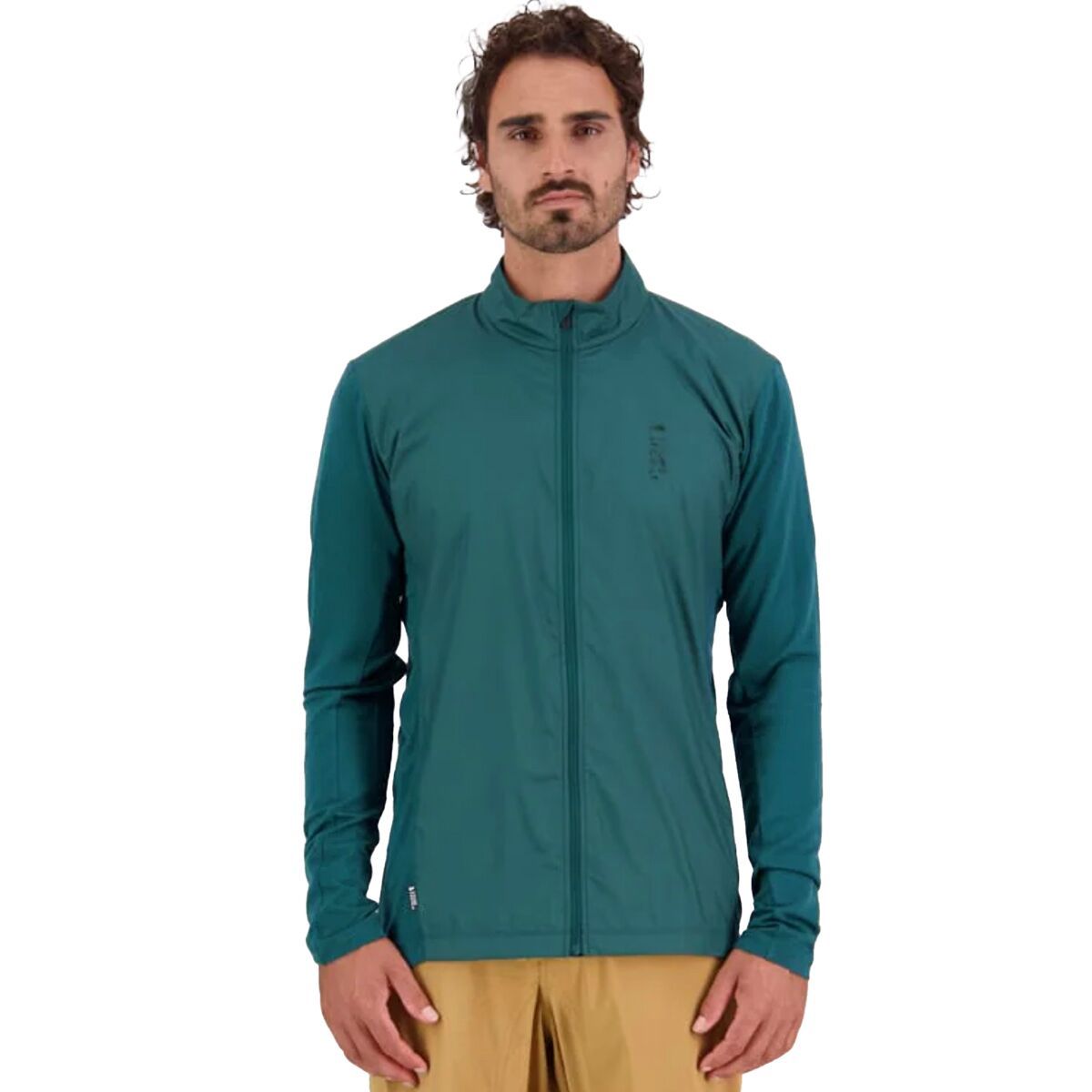 Image of Mons Royale Redwood Wind Jersey - Men's Evergreen, M