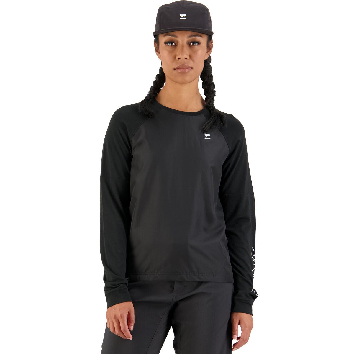 Image of Mons Royale Tarn Merino Shift Wind Jersey - Women's Black/Black, L