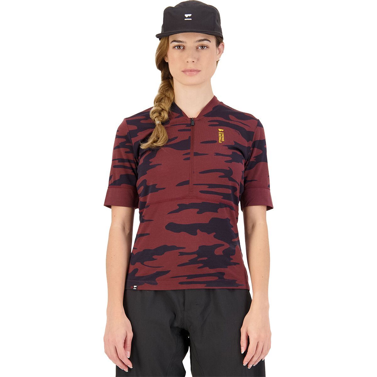 Mons Royale Cadence 1/2-Zip Biking Jersey - Women's Chocolate Camo, L