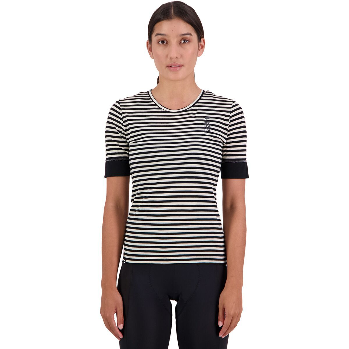 Mons Royale Cadence Bike Short-Sleeve Shirt - Women's MR Stripe, M