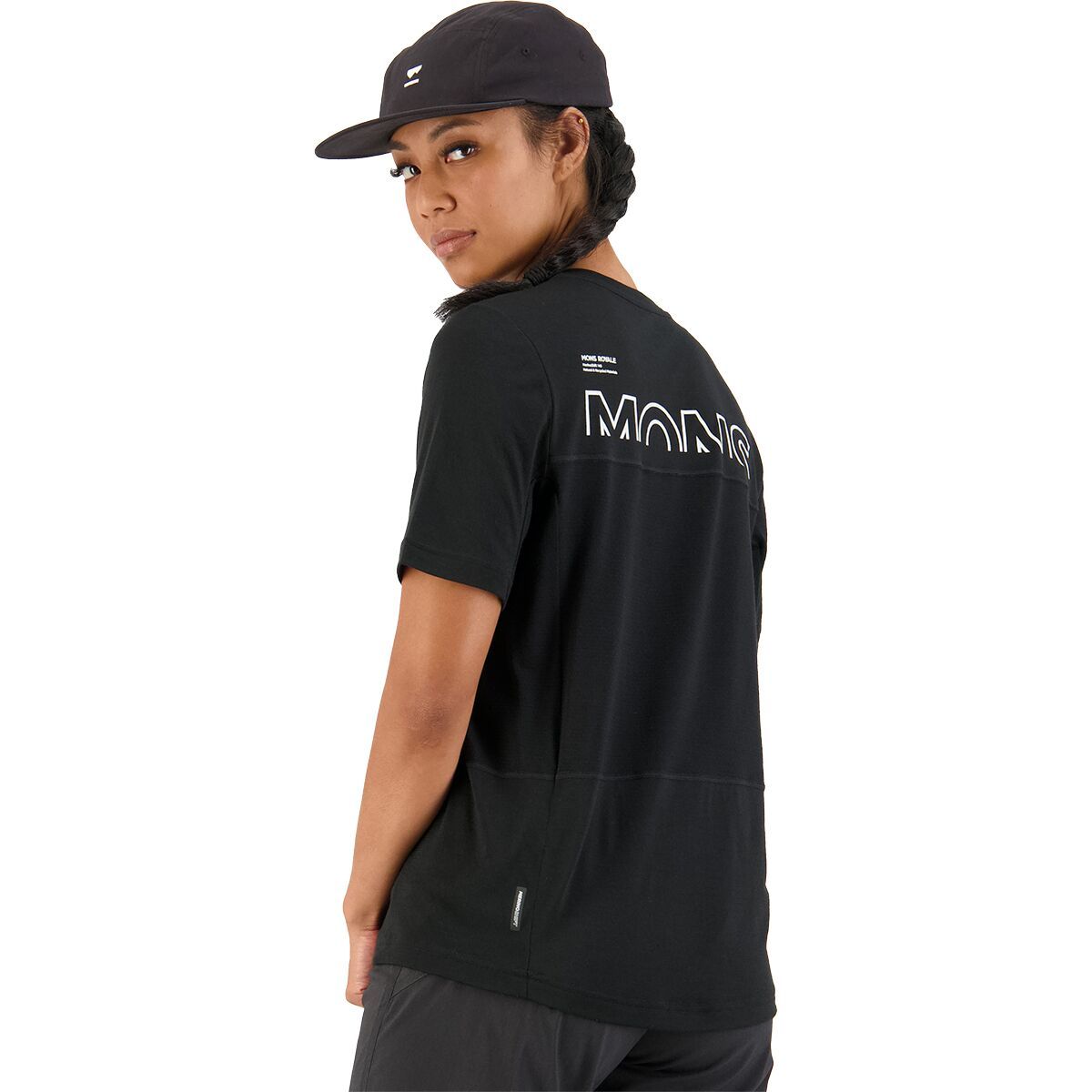 Image of Mons Royale Tarn Merino Shift Short-Sleeve Shirt - Women's Black/Black, L