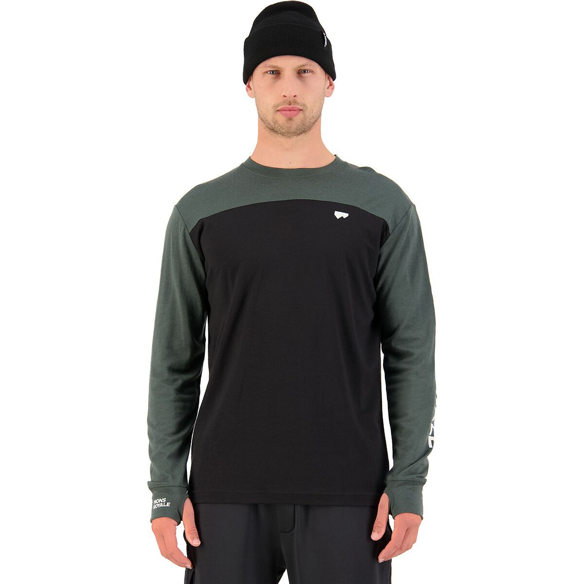 Mons Royale Yotei Long-Sleeve Top - Men's Rosin/Black, S