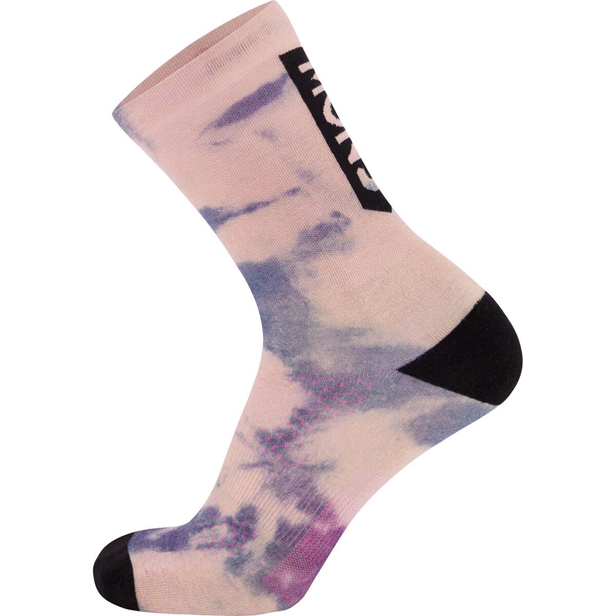 Mons Royale Atlas Digital Crew Sock Denim Tie Dye, L