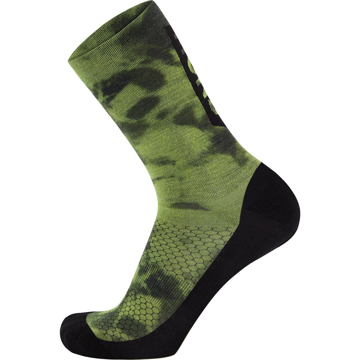 Mons Royale Atlas Digital Crew Sock Limelight Tie Dye, S