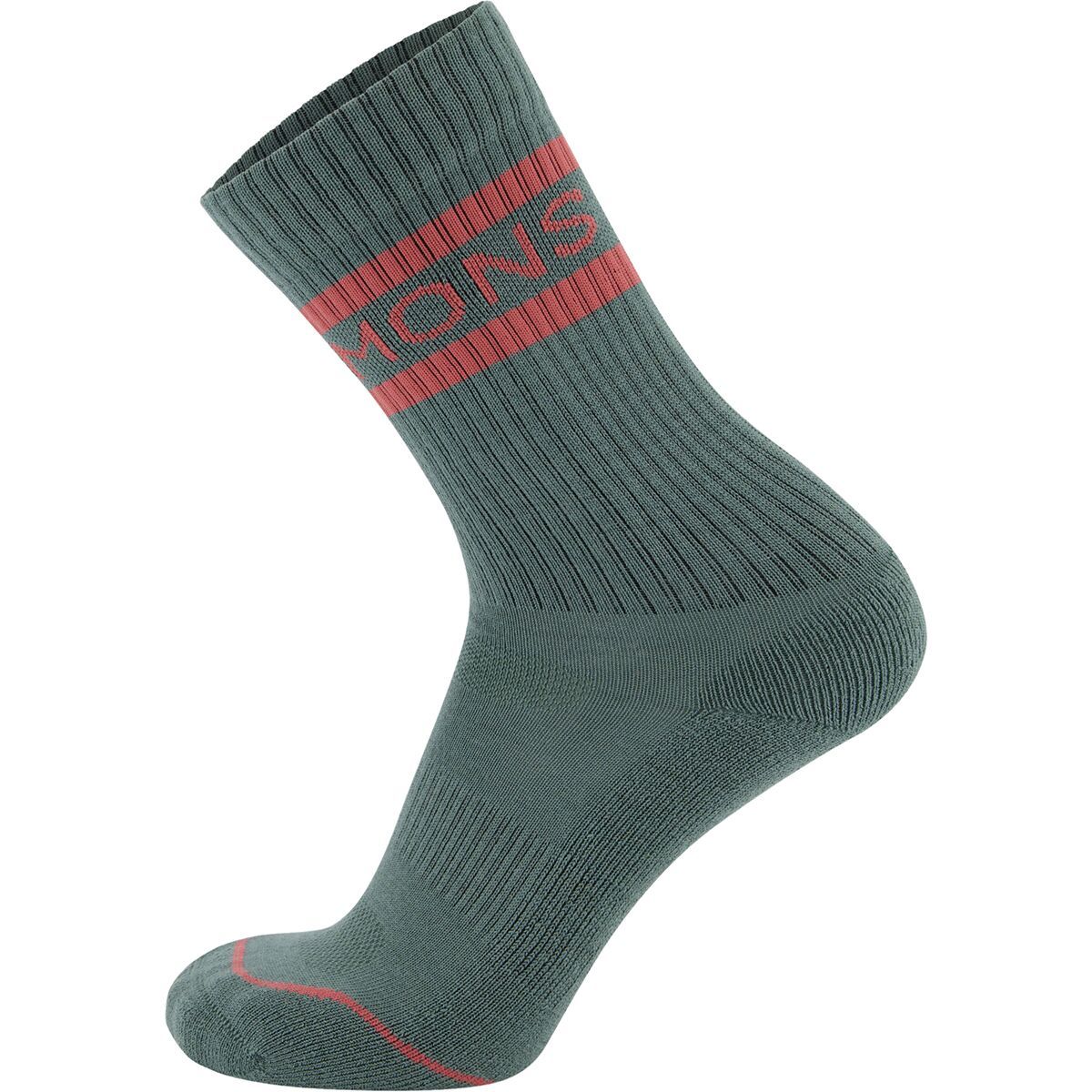 Mons Royale Signature Crew Sock Burnt Sage/Terracotta, S