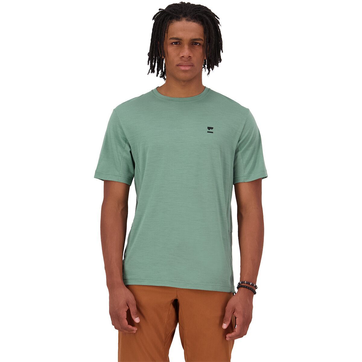 Image of Mons Royale Tarn Merino Shift T-Shirt - Men's Thyme/Cypress, L