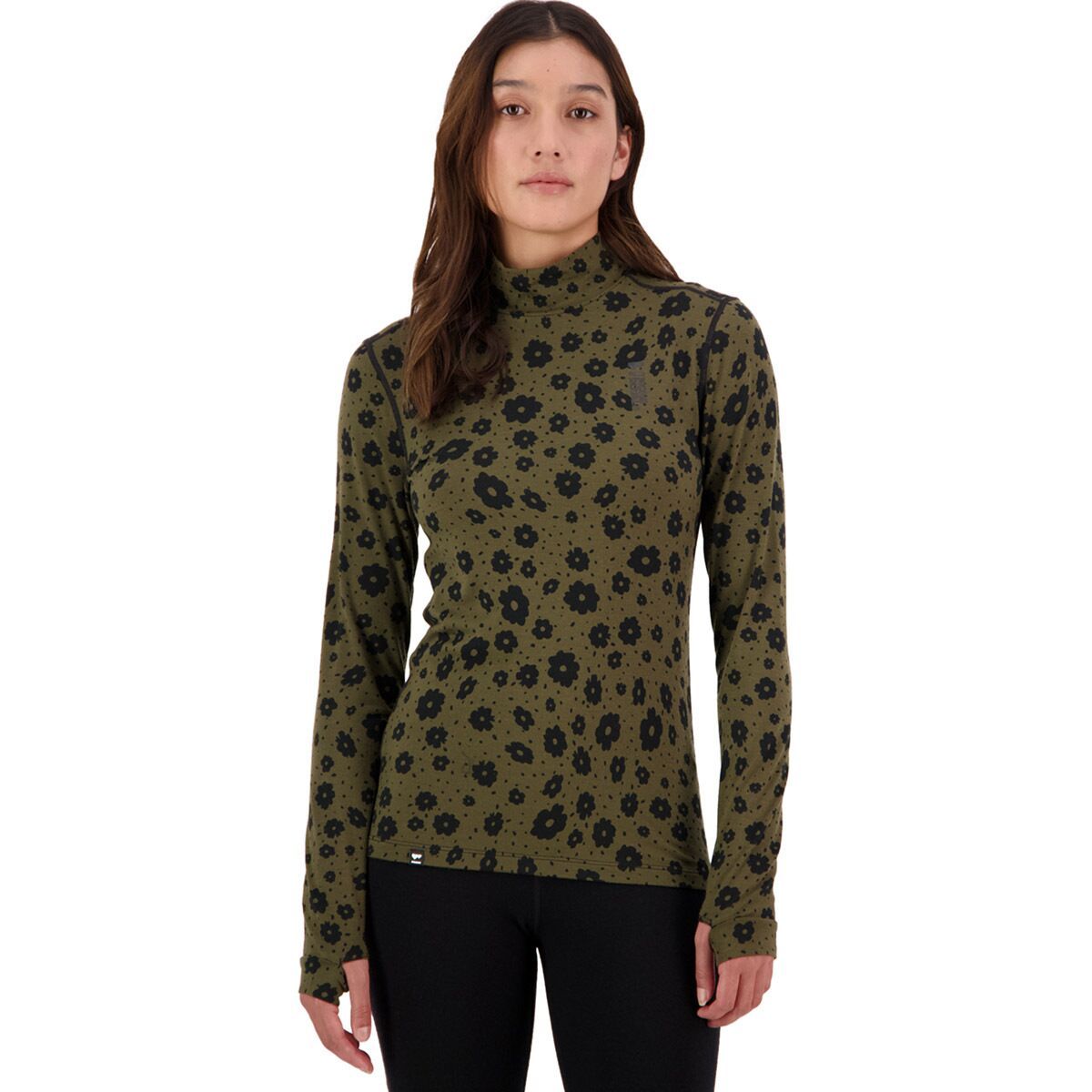 Mons Royale Cascade Merino Flex 200 Mock-Neck Top - Women's Aoraki Lily, XS