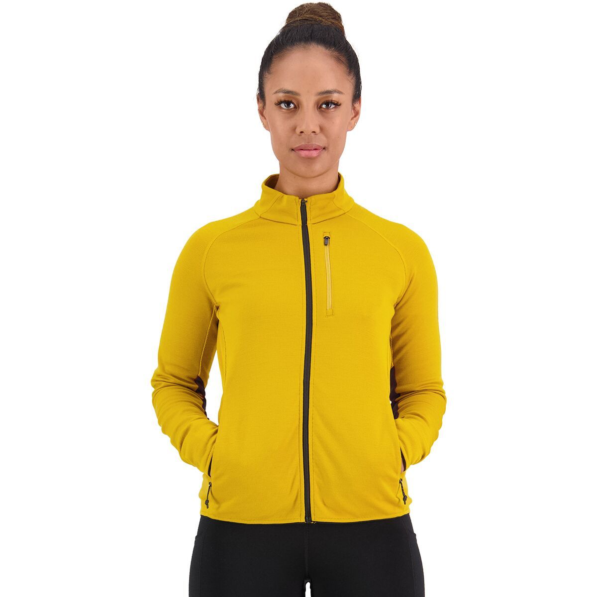 Mons Royale Approach Merino Gridlock Jacket - Women's Turmeric, XS