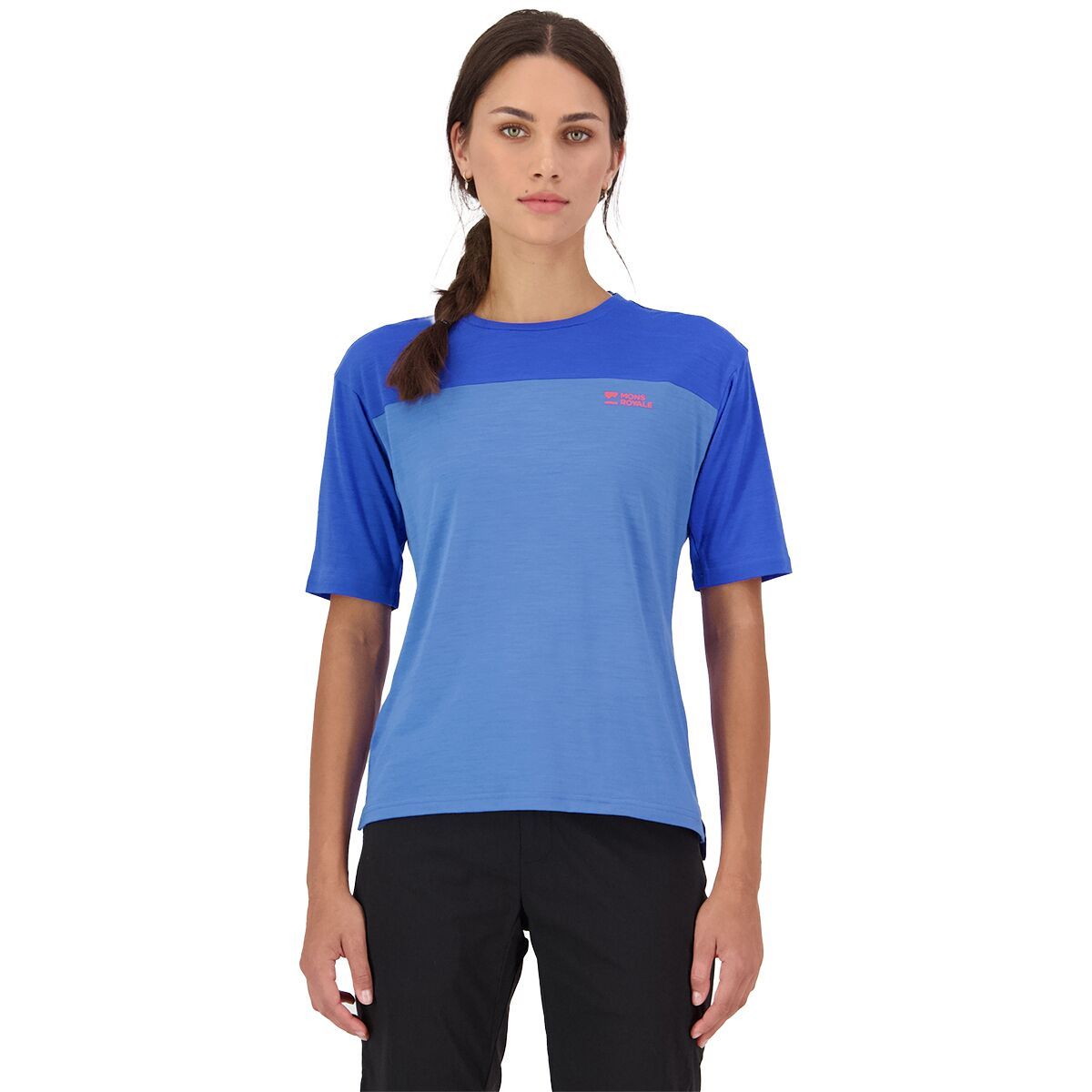 Image of Mons Royale Diversion Merino Short-Sleeve Bike Jersey - Women's Ocean/Ultramarine, L