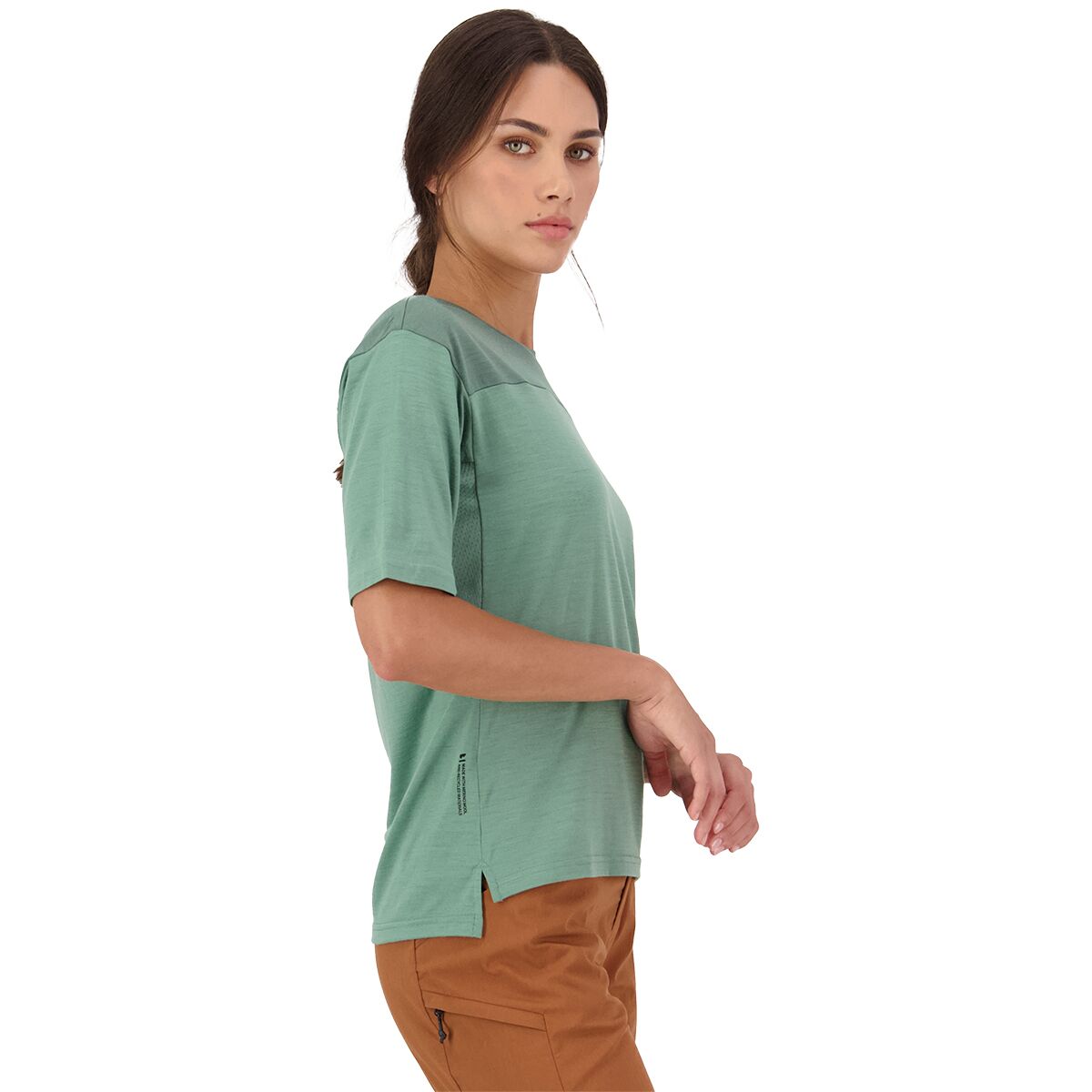 Image of Mons Royale Diversion Merino Short-Sleeve Bike Jersey - Women's Thyme/Cypress, S
