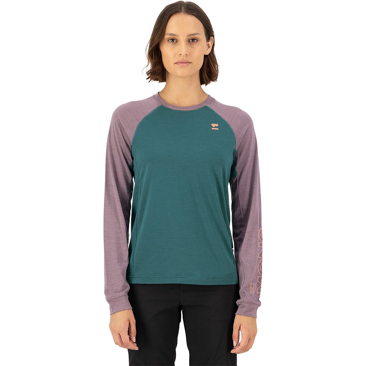 Image of Mons Royale Tarn Merino Long-Sleeve Bike Jersey - Women's Abyss/Mauve, M