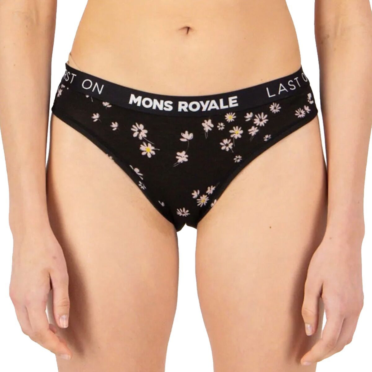Image of Mons Royale Folo Merino Brief - Women's Black Daisy, L
