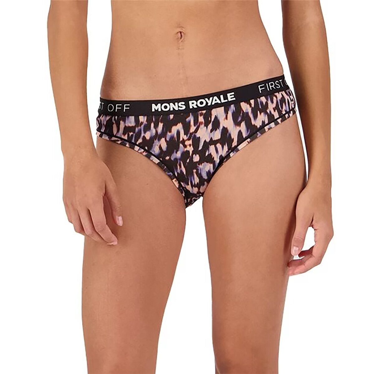 Image of Mons Royale Folo Merino Brief - Women's Rock Leopard, XL