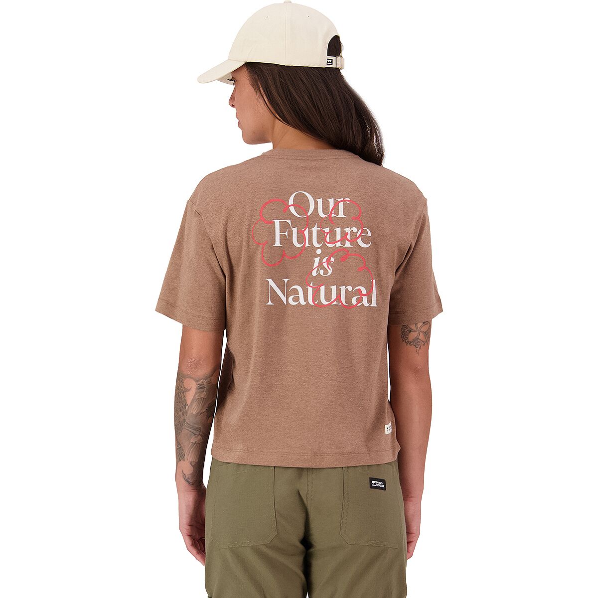 Image of Mons Royale Yonder Merino Organic Cotton T-Shirt - Women's Mocha, M