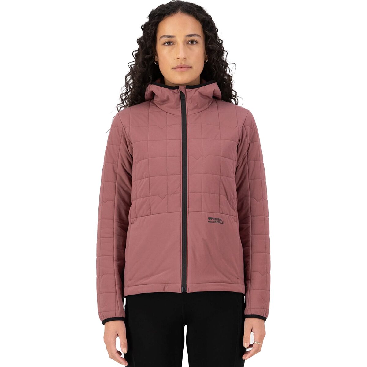 Image of Mons Royale Canyon Merino Insulated Hooded Jacket - Women's Desert Rose, M