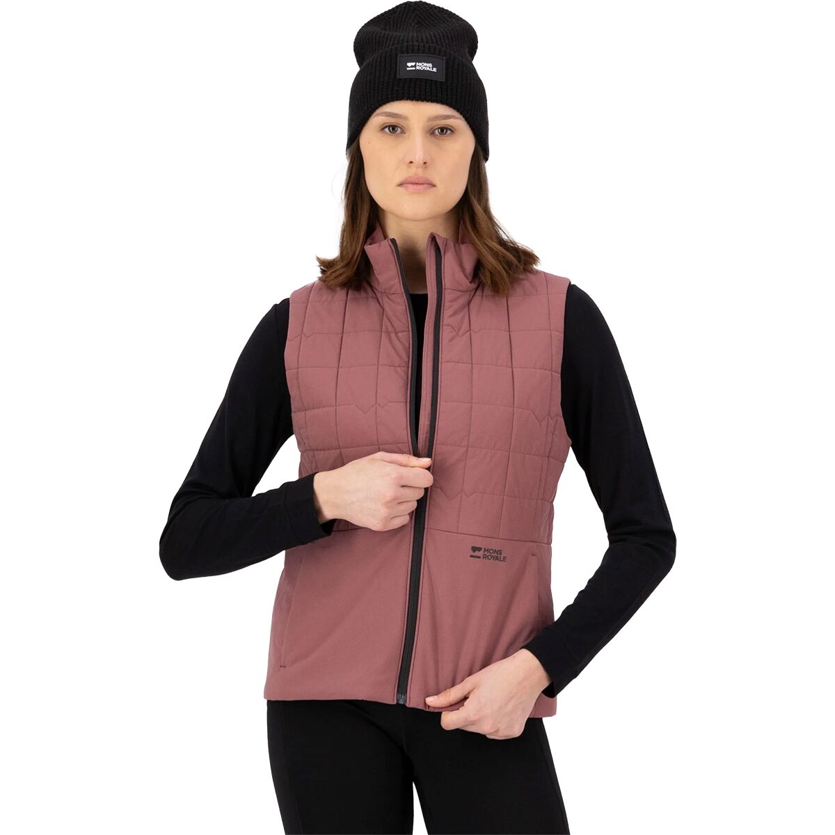 Image of Mons Royale Canyon Merino Insulated Vest - Women's Desert Rose, M