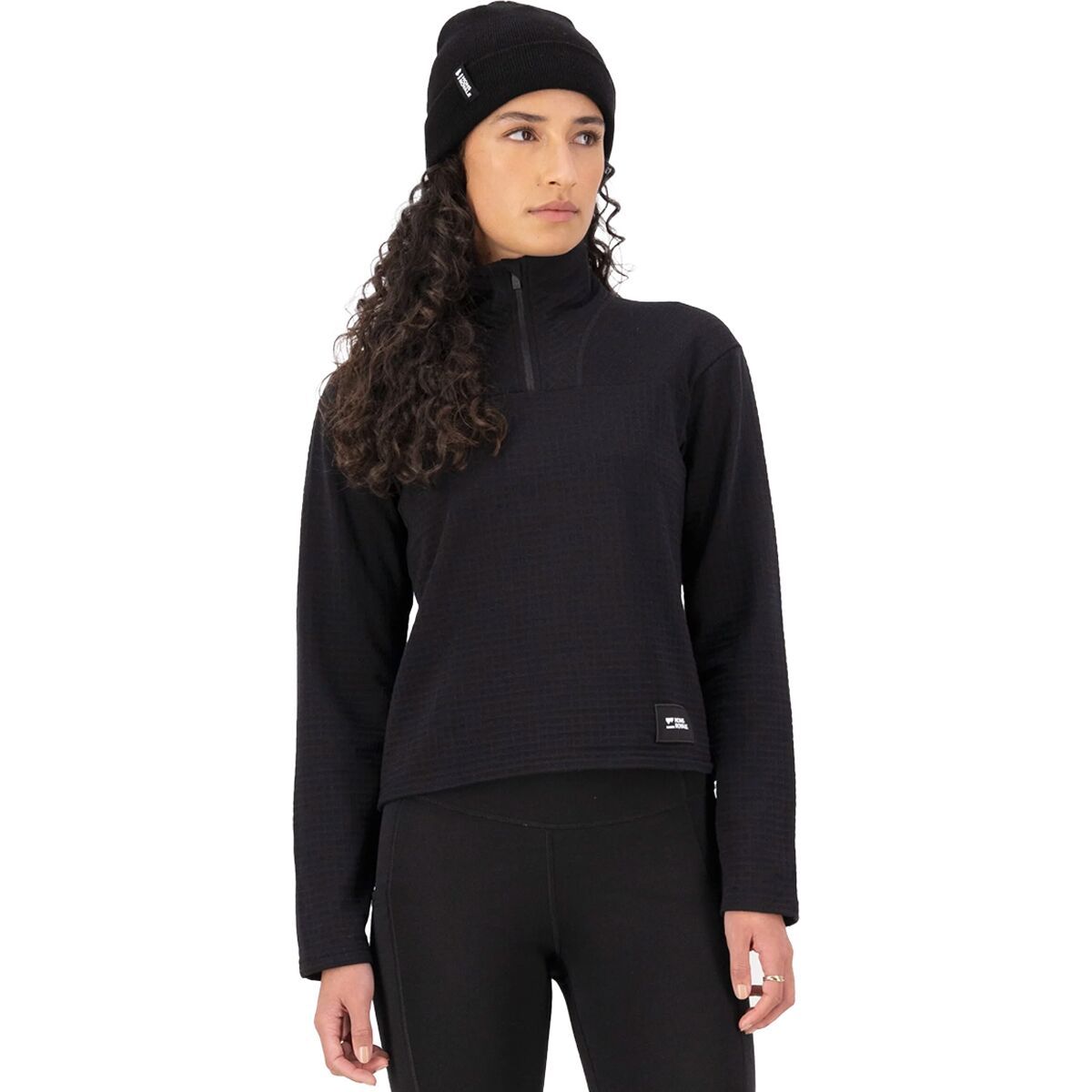 Image of Mons Royale Offgrid Merino Fleece Long-Sleeve Top - Women's Black, M
