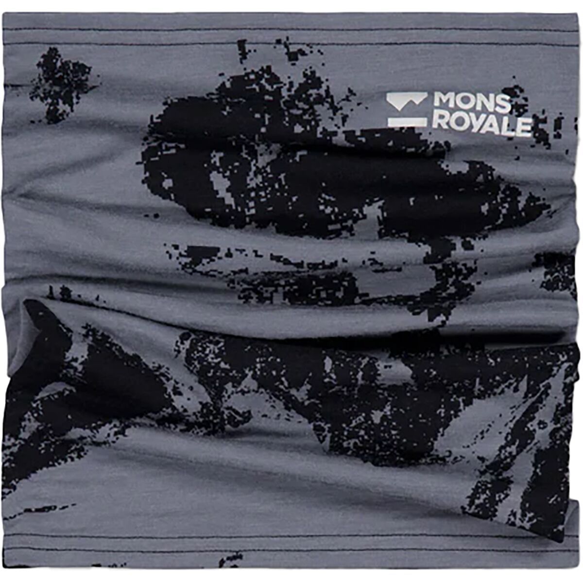 Image of Mons Royale Daily Dose Merino Neckwarmer Mtn Pixel Grey, One Size