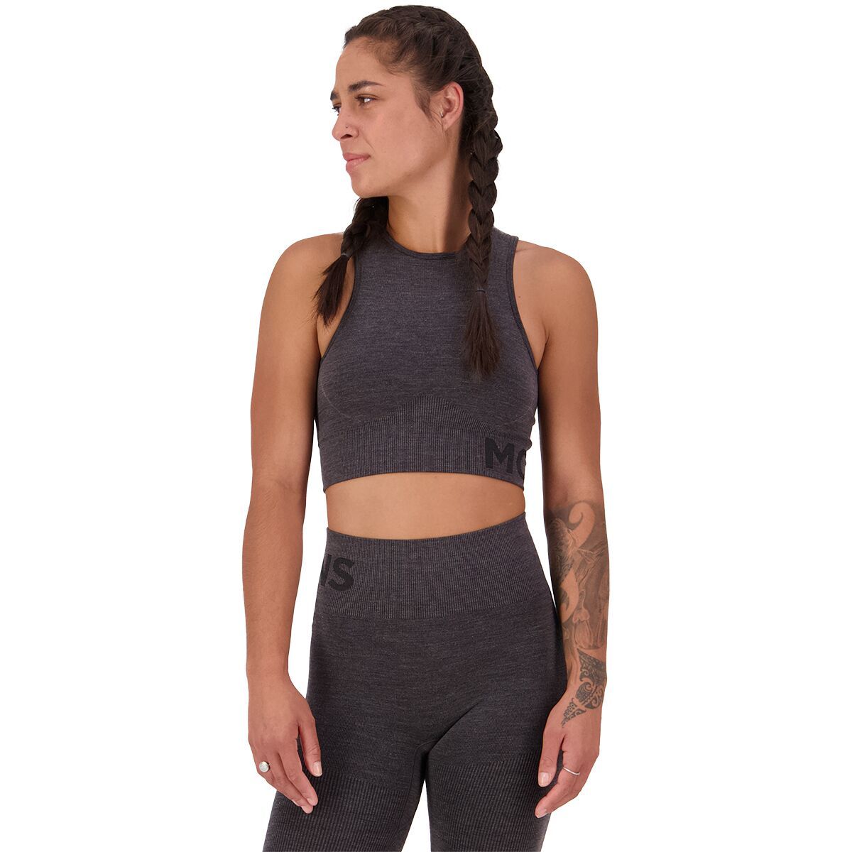 Image of Mons Royale Solace Merino Seamless Tank Top - Women's Forged Iron, XS
