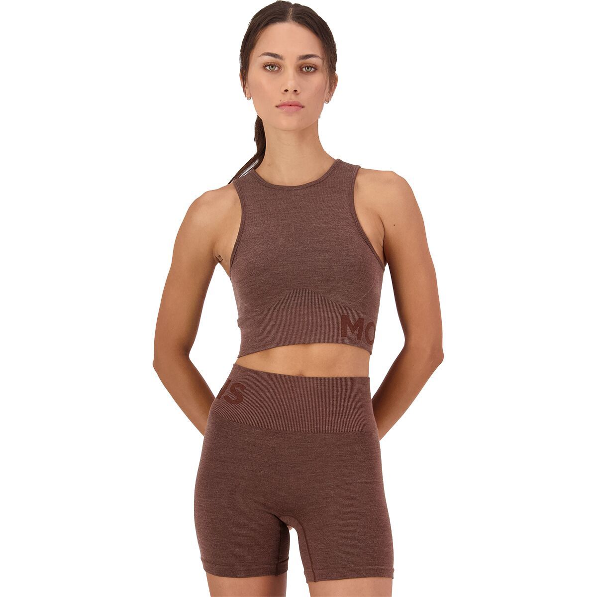 Image of Mons Royale Solace Merino Seamless Tank Top - Women's Henna, S