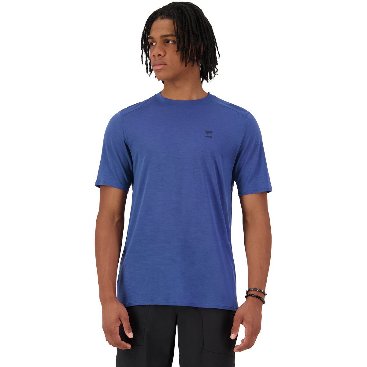 Image of Mons Royale Aero Ultralight Merino T-Shirt - Men's Prussian, S