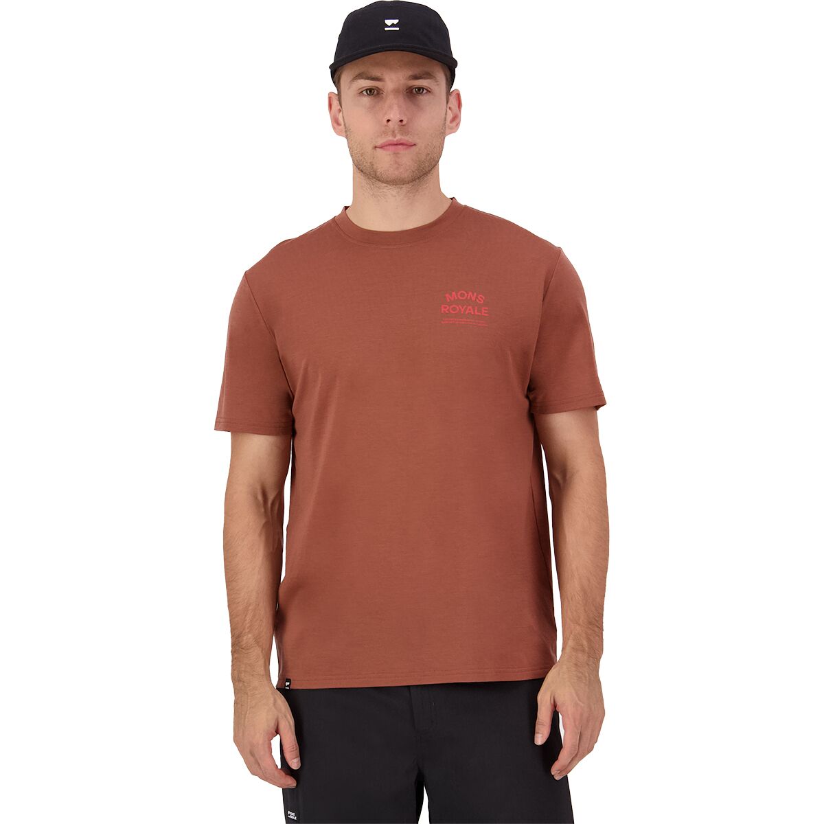 Image of Mons Royale Icon Merino T-Shirt - Men's Cinnamon, XL