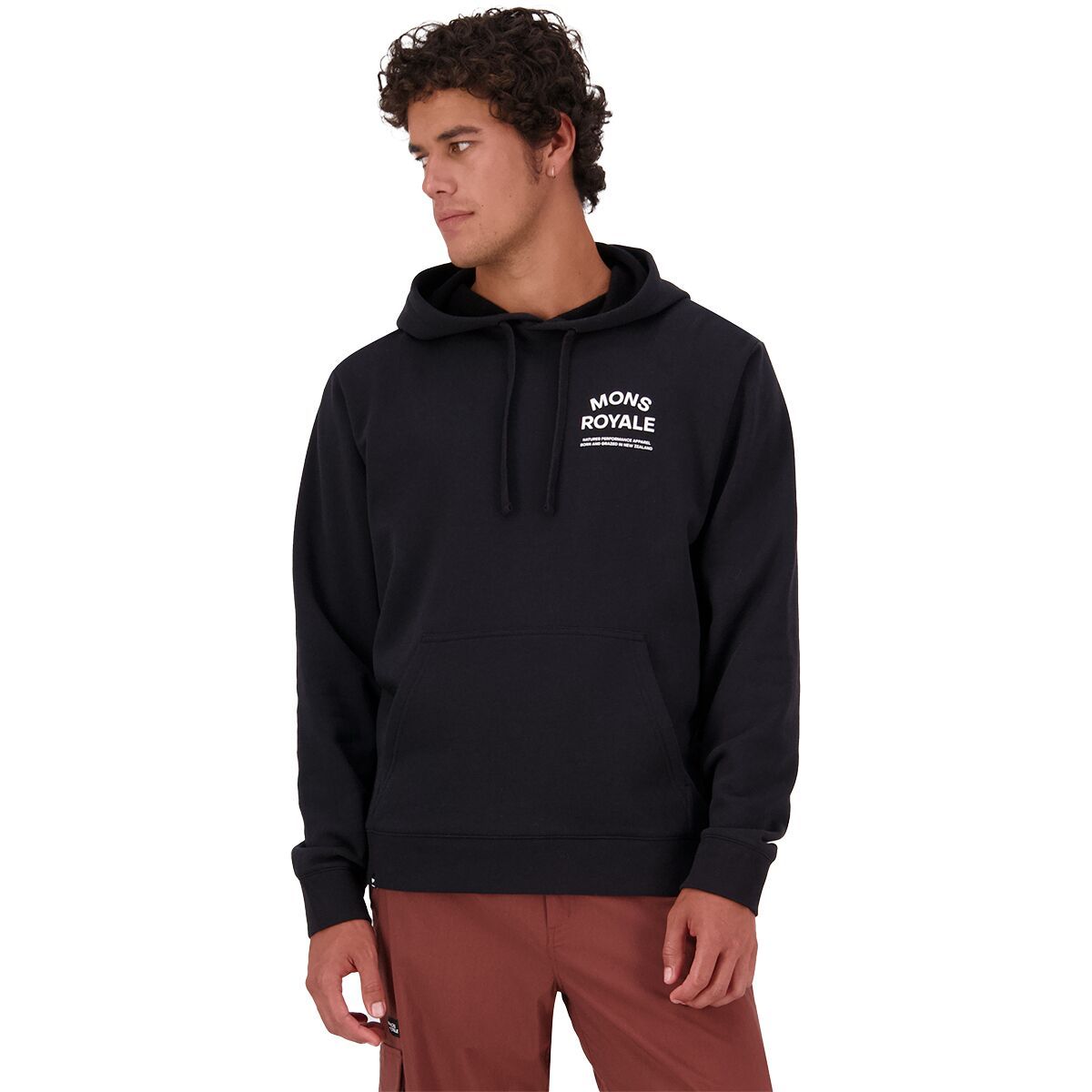 Image of Mons Royale Inversion Merino Hoodie - Men's Black, XL