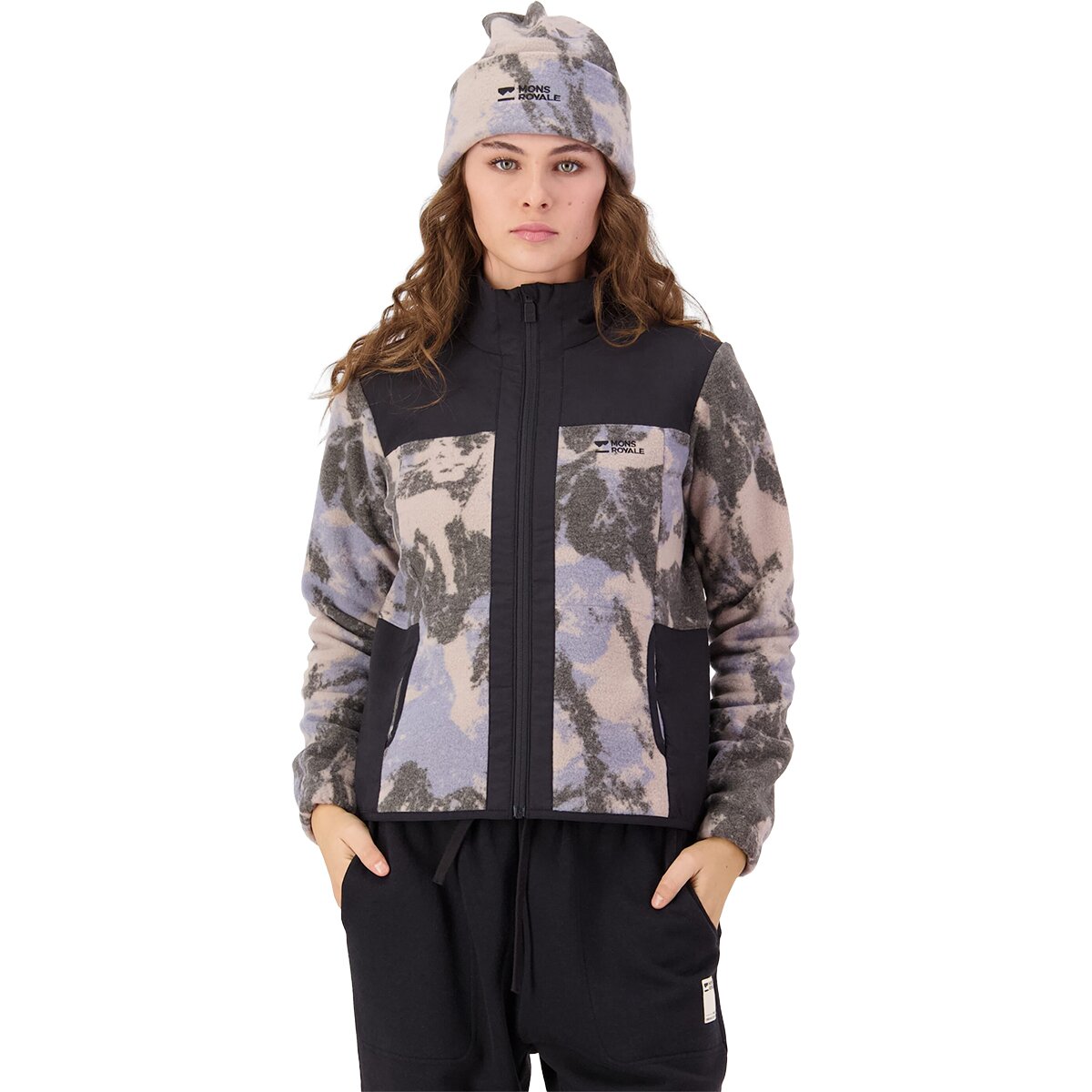 Mons Royale Mons Royale Pileup Wool Fleece Jacket - Women's Mtn Camo Moonstone, L - $289.95 at Backcountry.com