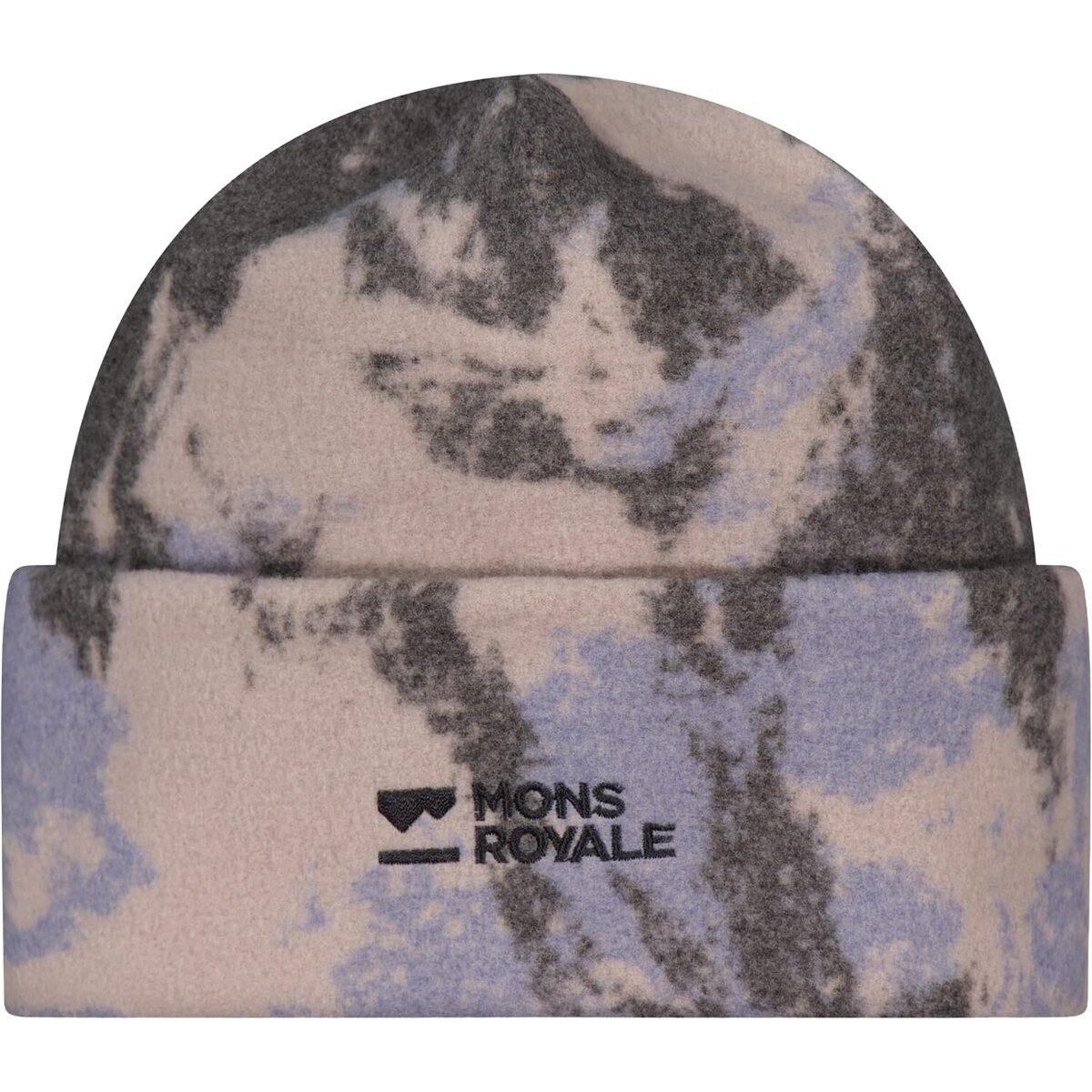 Mons Royale Pileup Wool Fleece Beanie Mtn Camo Moonstone, One Size