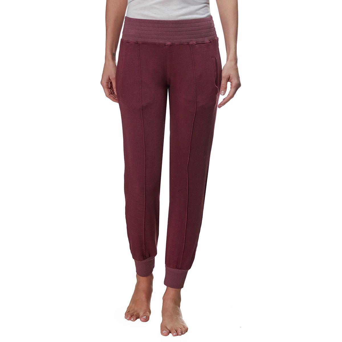 Monrow Womens Stitched Waist Sweats W//Motif Studs
