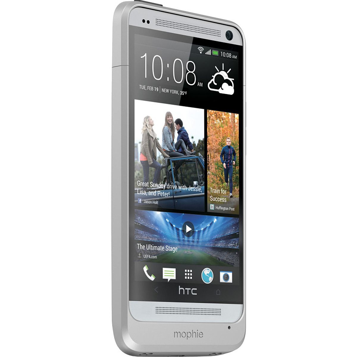 mophie Juice Pack - HTC ONE Silver, One Size mophie Juice Pack - HTC ONE Silver, One Size