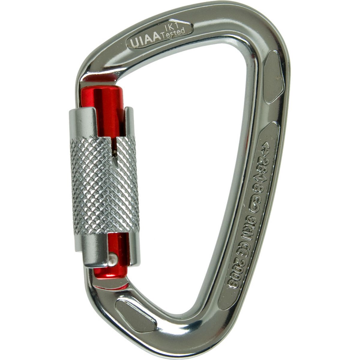 Mad Rock Ultra Tech Twist-Lock Carabiner Red/Silver, One Size