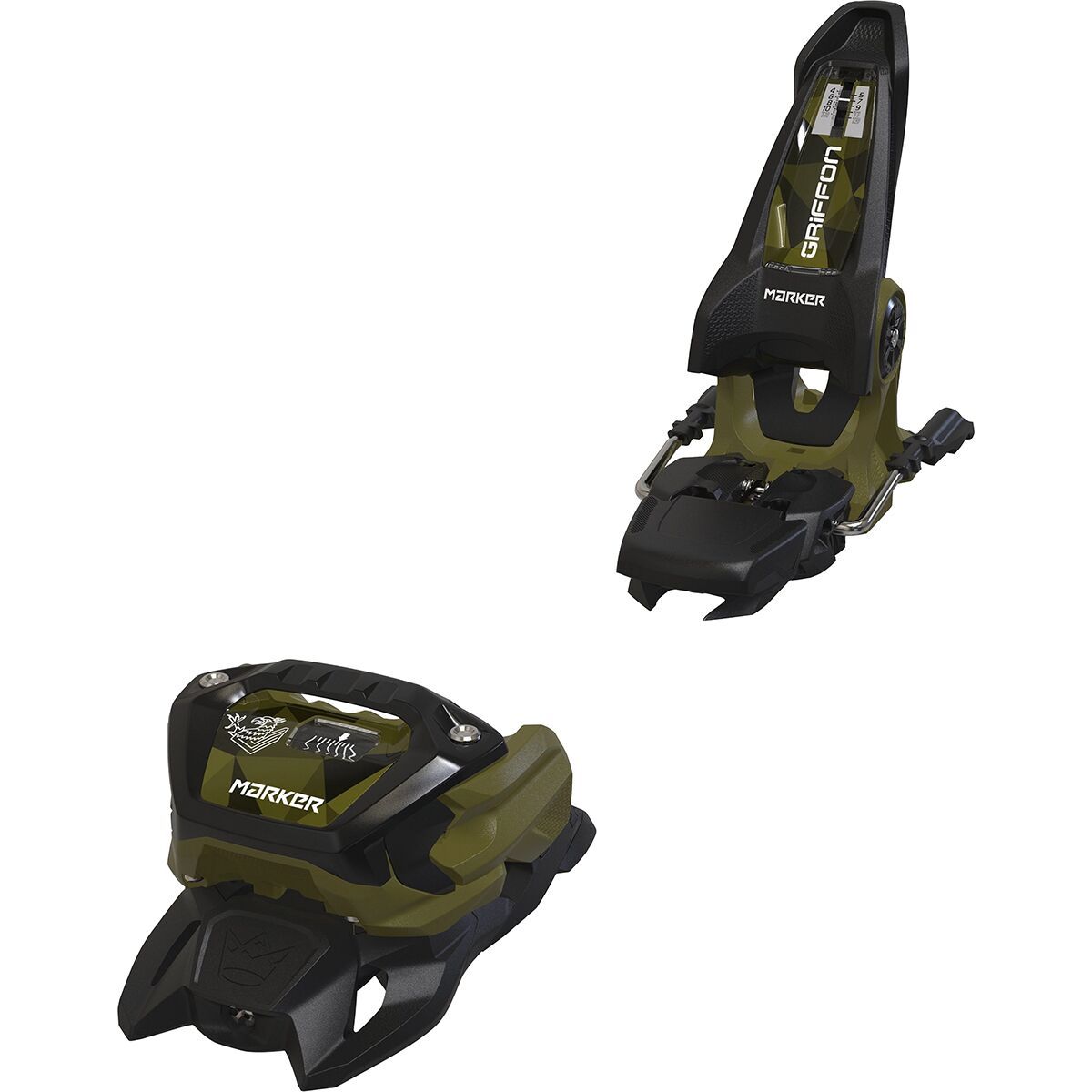 Image of Marker Griffon 13 ID Ski Binding - 2026 Black/Olive green, 100mm