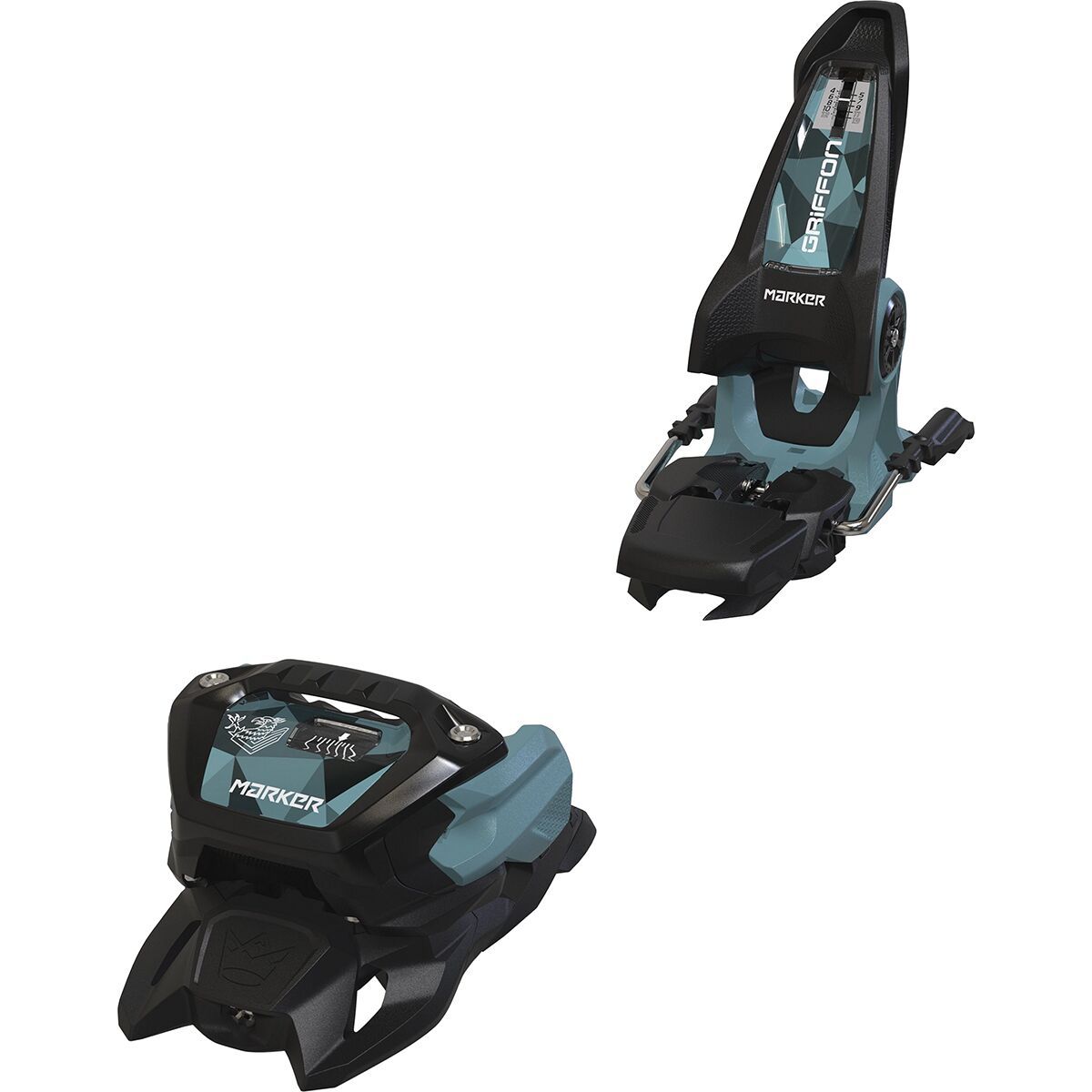 Image of Marker Griffon 13 ID Ski Binding - 2026 Black/Powder blue, 100mm