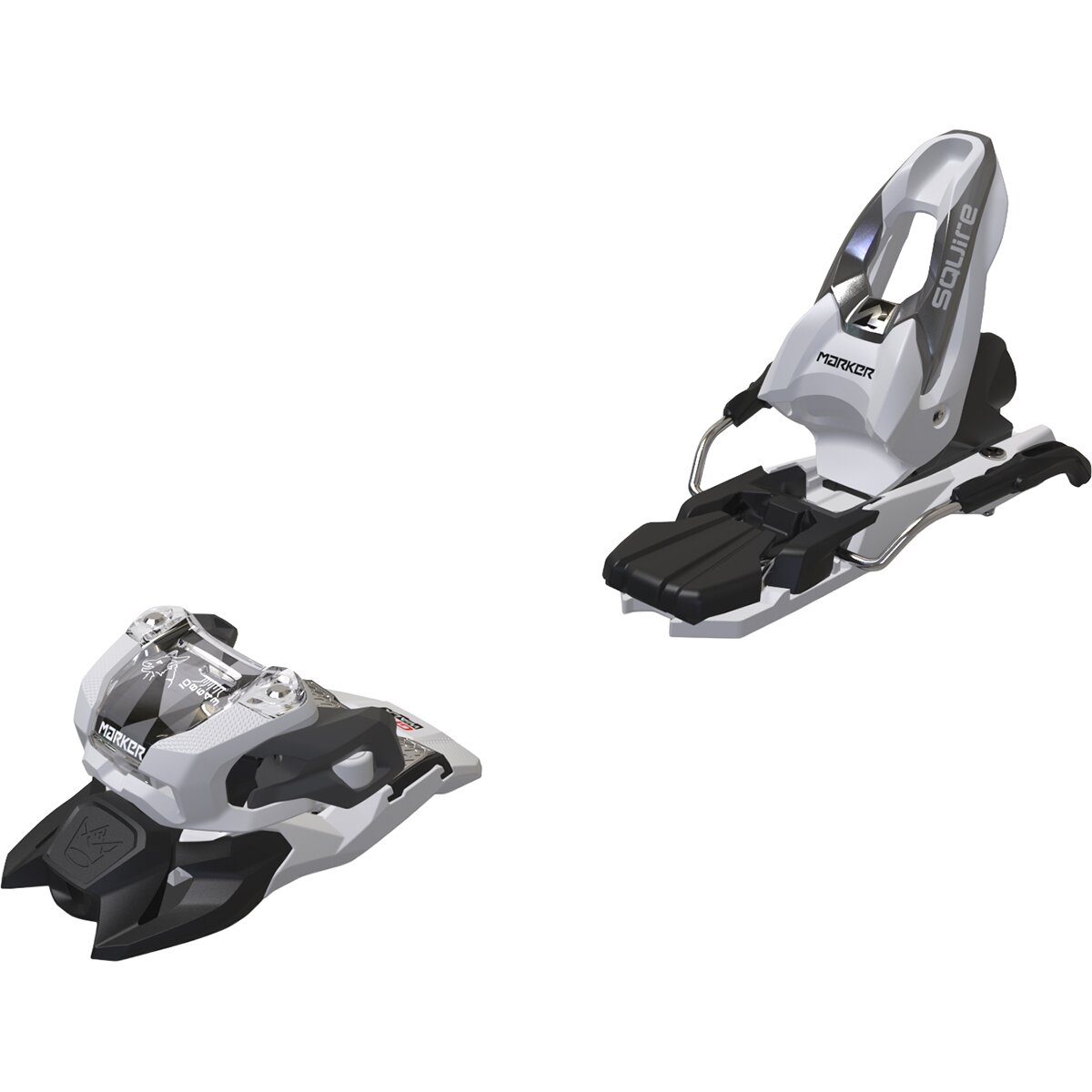 Image of Marker Squire 10 100mm Ski Binding + Screw Kit White/Anthracite, 100mm