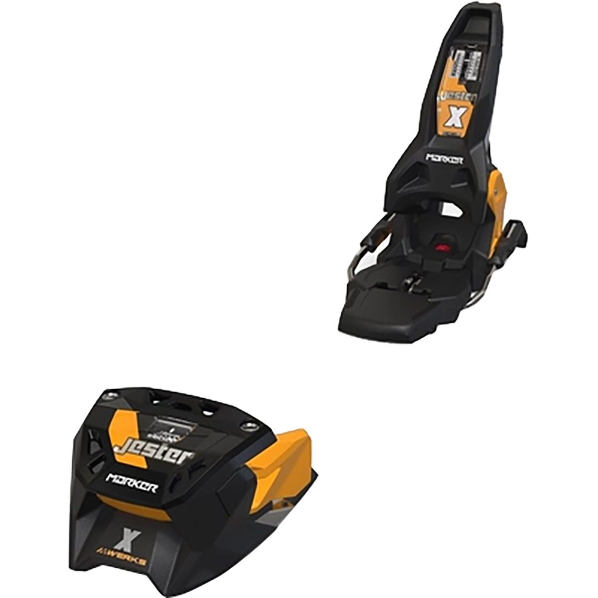 Image of Marker Jester X 16 Ski Binding - 2026 Black/Orange, 105mm