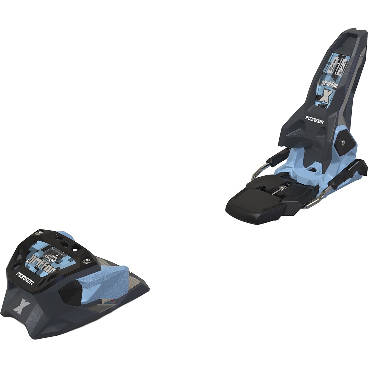 Image of Marker Griffon 13 X Ski Binding - 2027 Graphite/Light Blue, 105mm