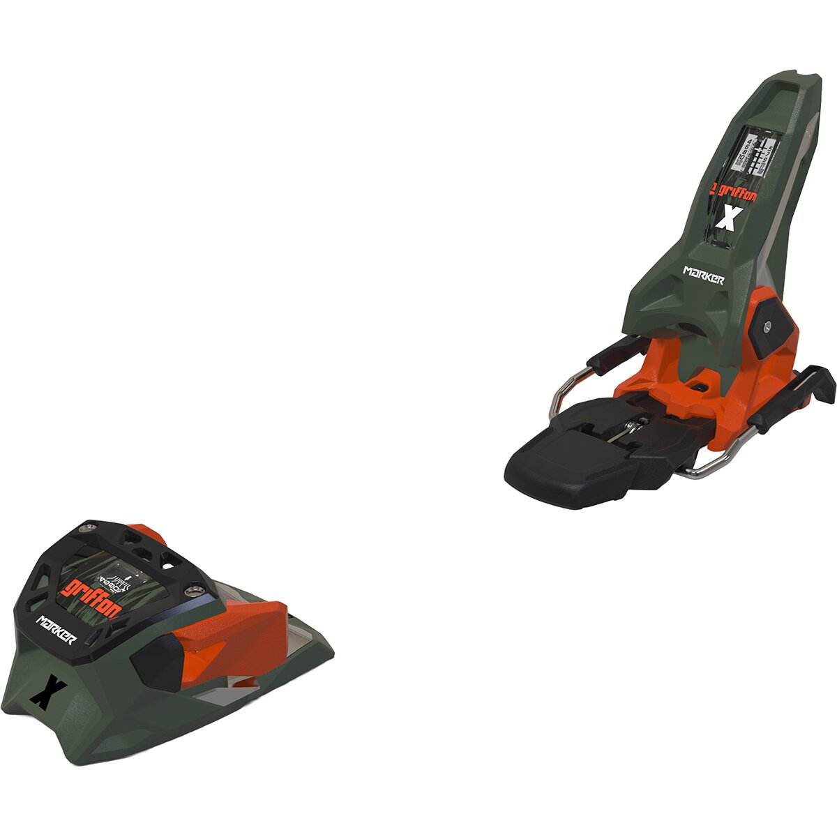 Image of Marker Griffon 13 X Ski Binding - 2027 Green/Orange, 105mm