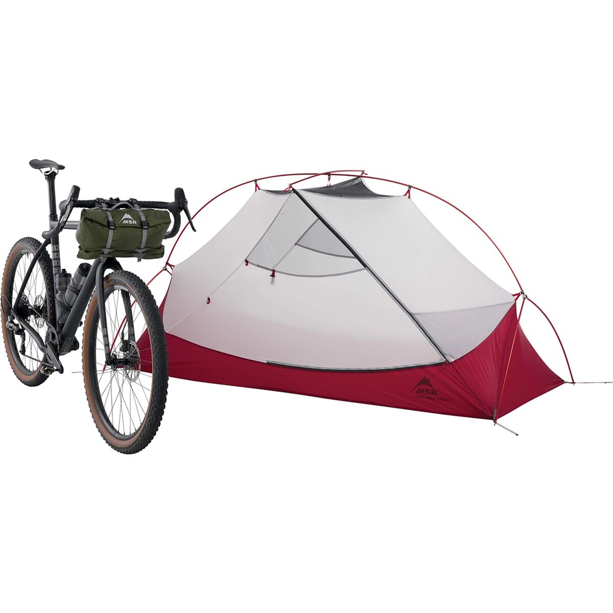 MSR Hubba Hubba Bikepack Tent: 1-Person 3 Season Green