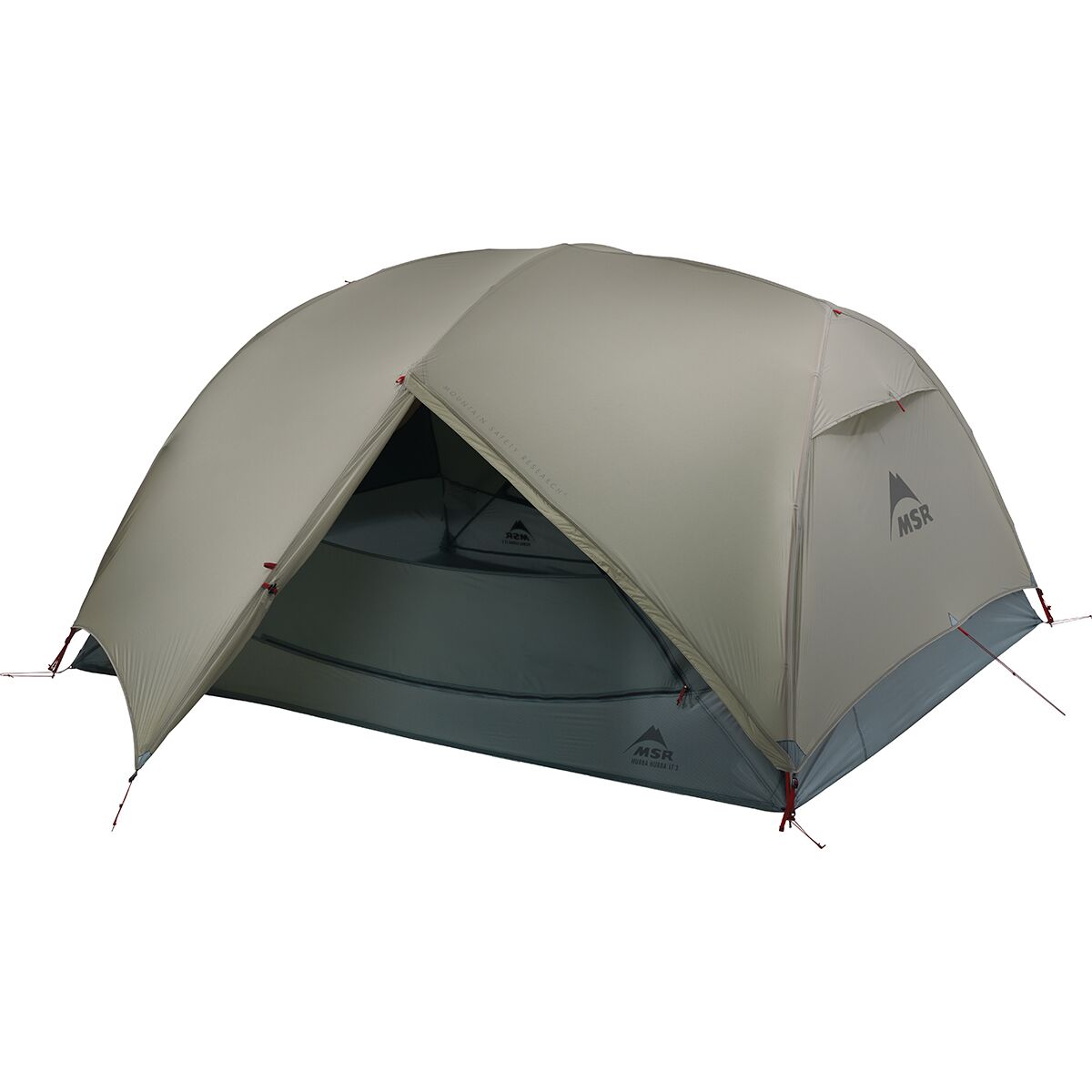 Image of MSR Hubba Hubba LT Backpacking Tent: 3-Person 3-Season Sandstone, One Size