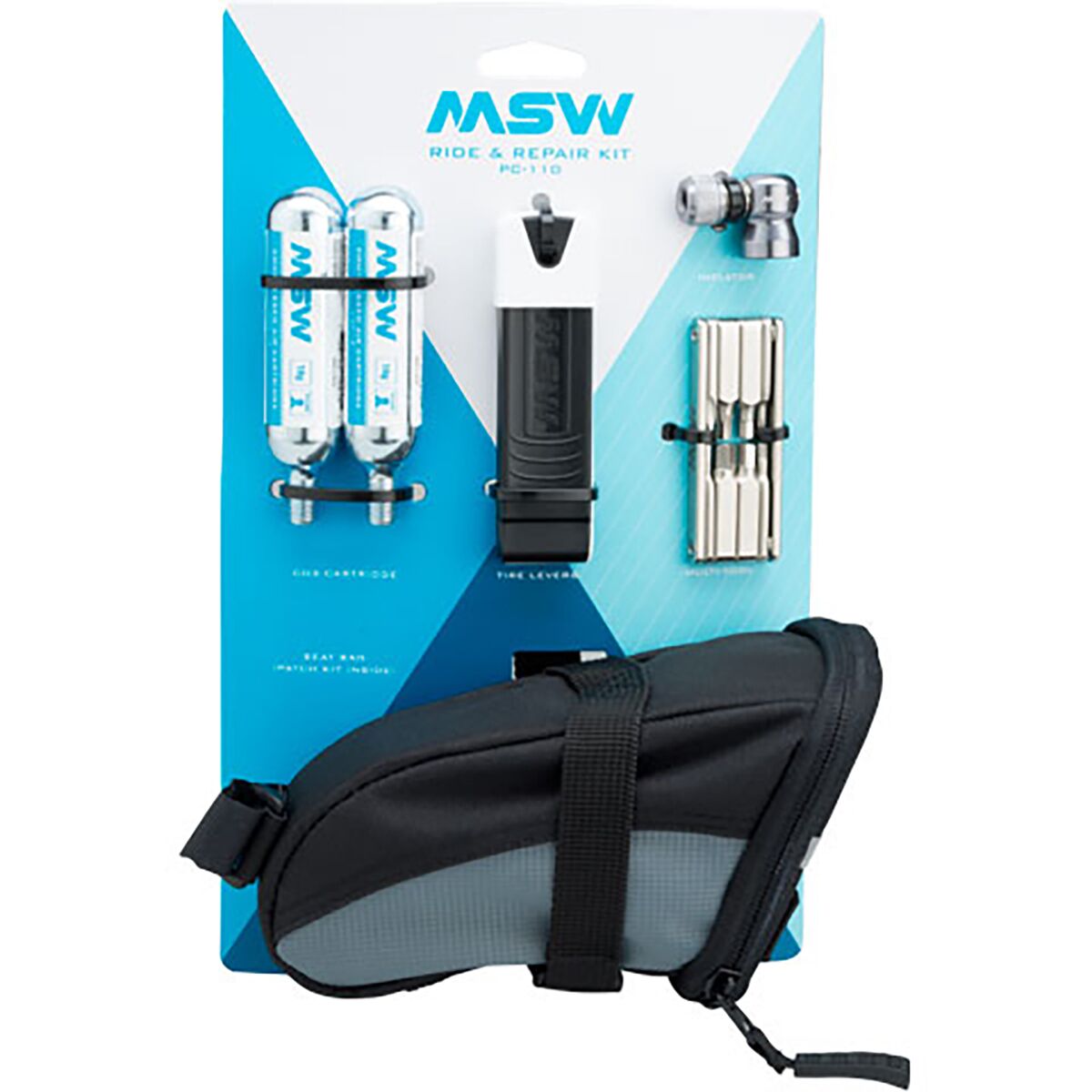 MSW MSW Ride and Repair Kit With Seatbag and CO2, One Size