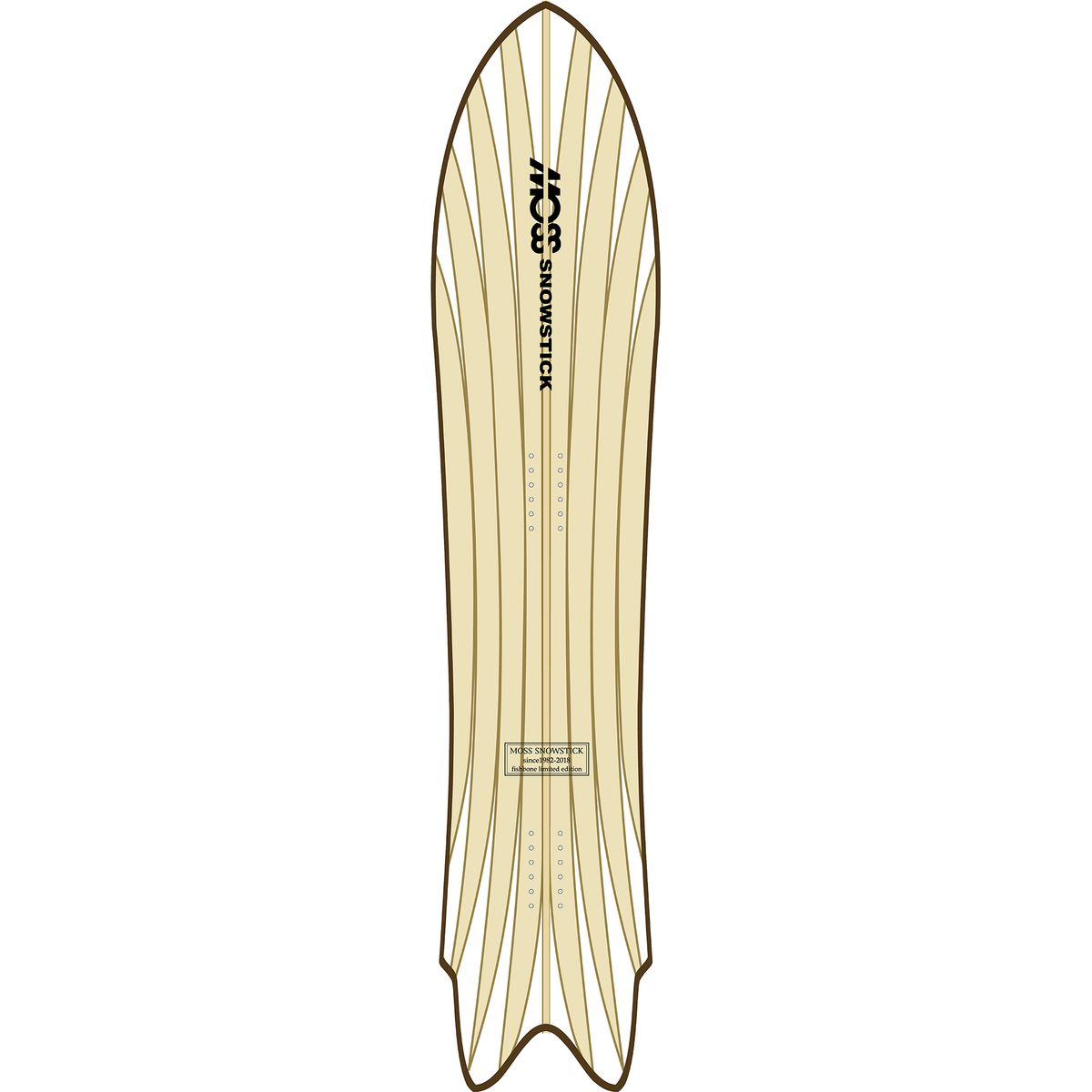 Moss Snowstick Wing Swallow Fish Bone Snowstick - Snowboard