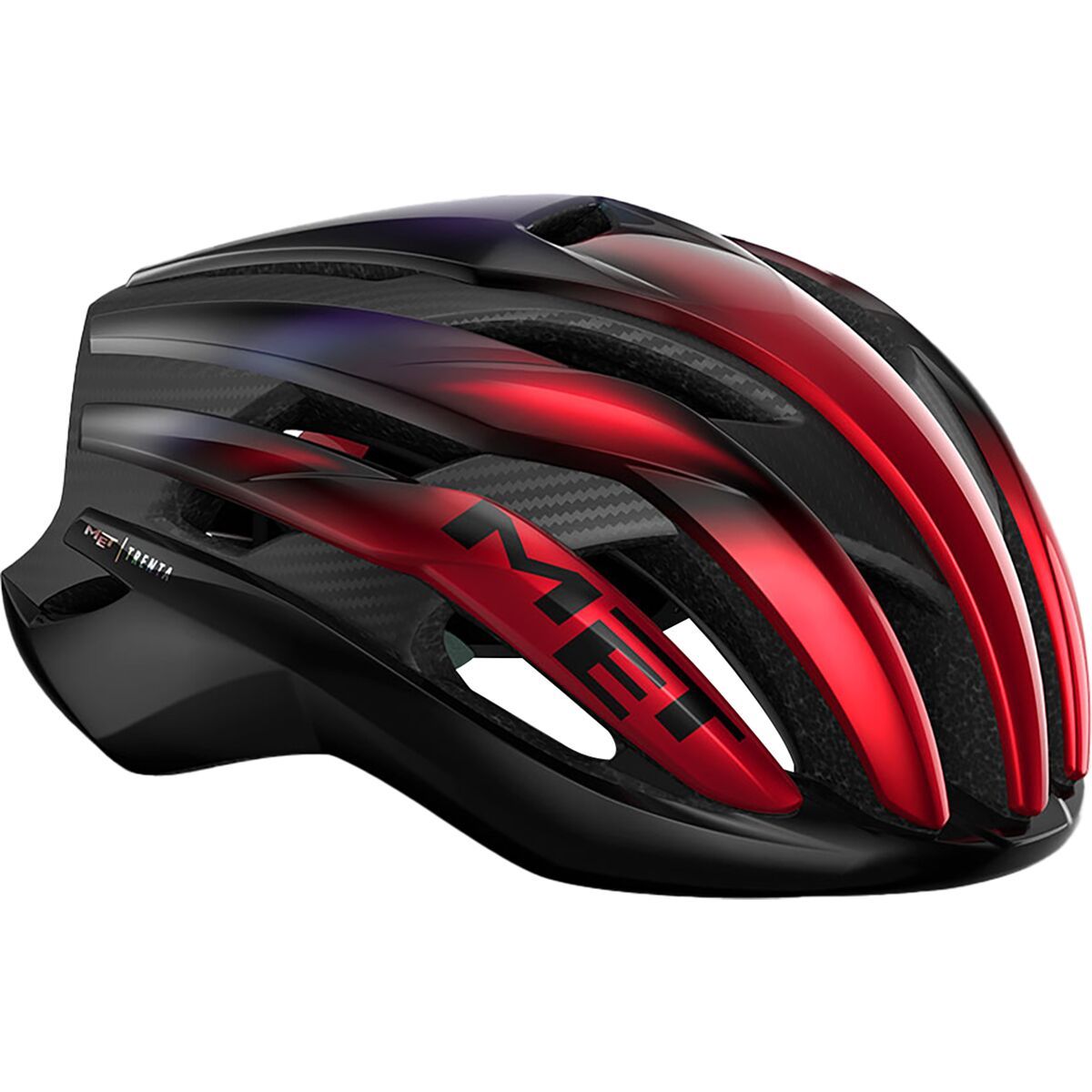 Image of MET Trenta 3K Carbon Mips Helmet Red Iridescent/Glossy, S