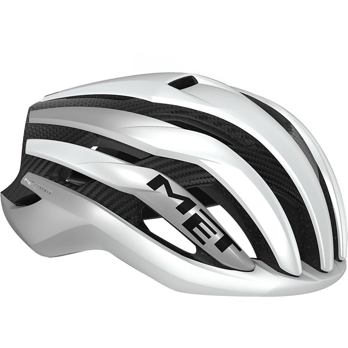 Image of MET Trenta 3K Carbon Mips Helmet White Silver Metallic/Matt, M