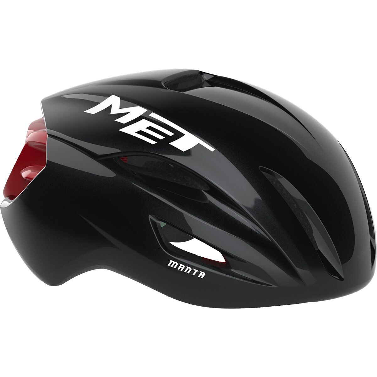 Image of MET Manta Mips Helmet Black Red Glossy, L